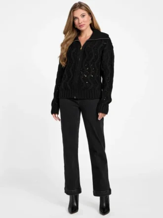 Adenora Zipped Cardigan Sweater