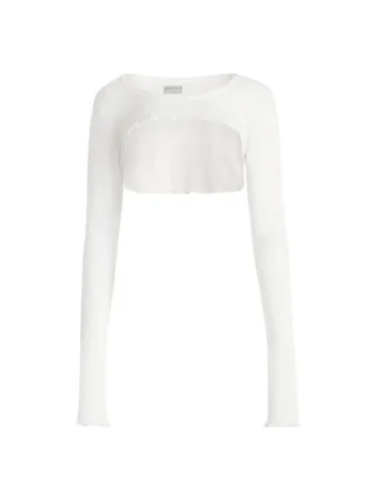 Aged Waffle Crop Top