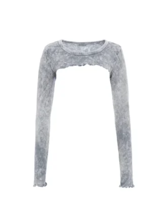 Aged Waffle Crop Top