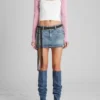 Aged Waffle Crop Top