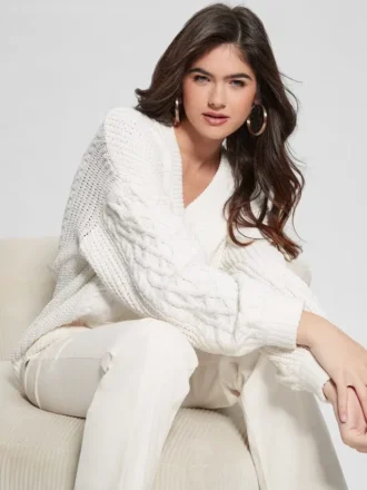 Aki Chenille Cable-Knit Sweater