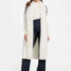 Akilah Faux Fur-Trim Longline Cardigan