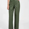 Alix Faux-Leather High-Rise Straight Pants