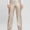 Ambra Metallic Faux-Leather Pants