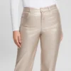 Ambra Metallic Faux-Leather Pants