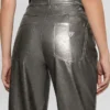Ambra Metallic Faux-Leather Pants