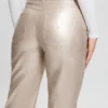 Ambra Metallic Faux-Leather Pants