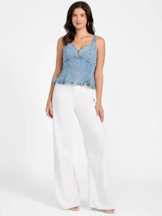 Anika Denim Peplum Top