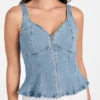 Anika Denim Peplum Top