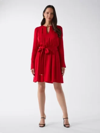 Anita Keyhole Belted Dress