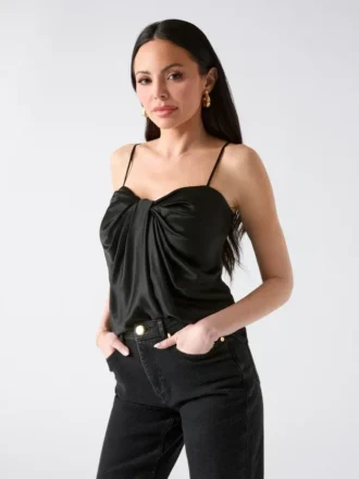 Aretha Satin Twisted Top