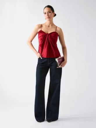 Aretha Satin Twisted Top