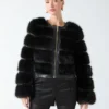 Arielle Cropped Faux-Fur Jacket