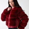 Arielle Cropped Faux-Fur Jacket