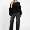 Arisa Rhinestone Neck Sweater