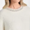 Arisa Rhinestone Neck Sweater