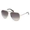 Aviator Striped Metal Sunglasses