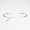 Baguette Rhinestone Thin Belt