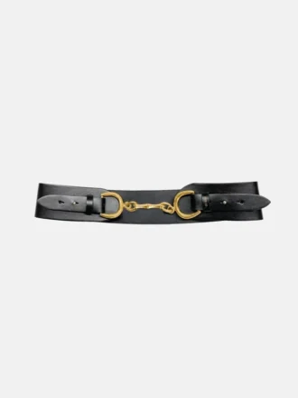 Bamboo Clasp Leather Belt