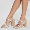 Barper Strappy Wooden Heel Sandals