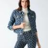 Bea Monogram Denim Trucker Jacket