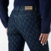 Bea Monogram Print Denim Pant