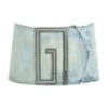Belted Mini Denim Skirt