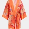 Belted Satin Kimono
