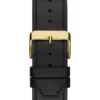 Black and Gold-Tone Multifunction Leather Watch