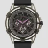 Black and Pink Multifunction Watch