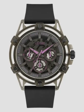 Black and Pink Multifunction Watch