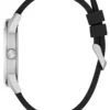 Black and Silver-Tone Silicone Analog Watch