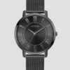 Black Mesh Analog Watch