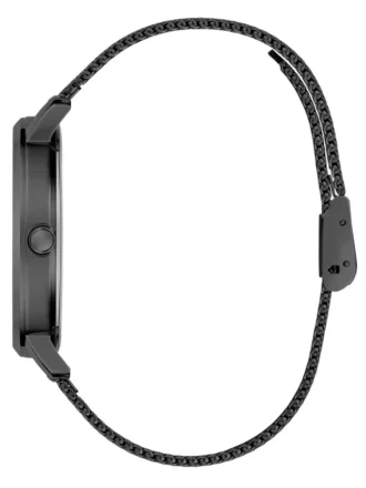 Black Mesh Analog Watch