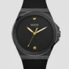 Black Silicone Analog Watch