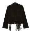 Black Suede Fringe Jacket