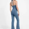 Blair Halter Denim Jumpsuit
