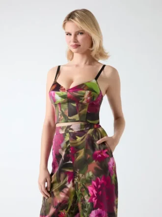 Blossom Satin Corset Top
