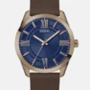 Blue and Brown Silicone Analog Watch