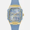 Blue Silicone Multifunctional Watch