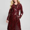 Briana Faux-Leather Trench Coat