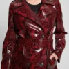 Briana Faux-Leather Trench Coat
