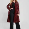Briana Faux-Leather Trench Coat