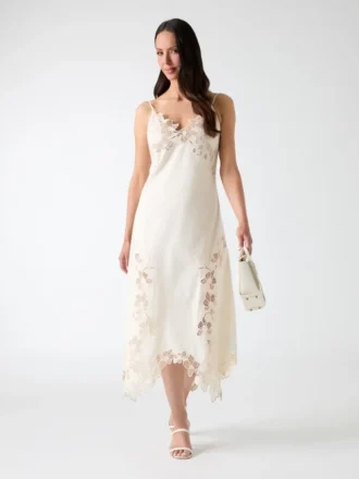 Brooke Crochet Floral Midi Dress