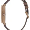 Brown and Blue Leather Multifunction Watch