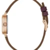 Burgundy Leather Analog Watch