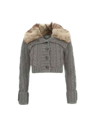 Cable Fur Sweater