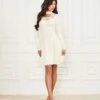 Candice Lace-Trim Sweater Dress
