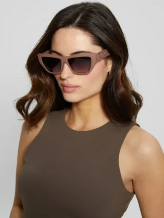 Cat-Eye Chain-Link Sunglasses