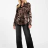 Clarisse Paisley Burnout Oversized Shirt